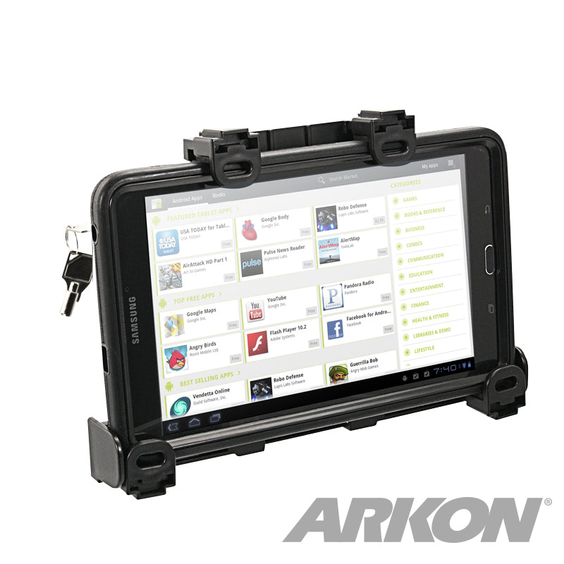 Arkon TAB005KL Universal Locking Adjustable Tablet Holder with Key Lock for Galaxy Tab, LG G Pad Models (sku 43926)