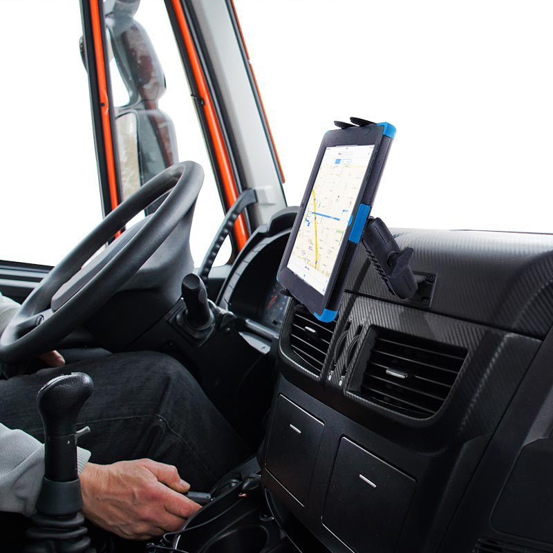 Permanent Fleet Tablet Mount &amp; 30W 2-Port Quick Charge 3.0 and USB-A Fixed Install Charger (sku 57105)