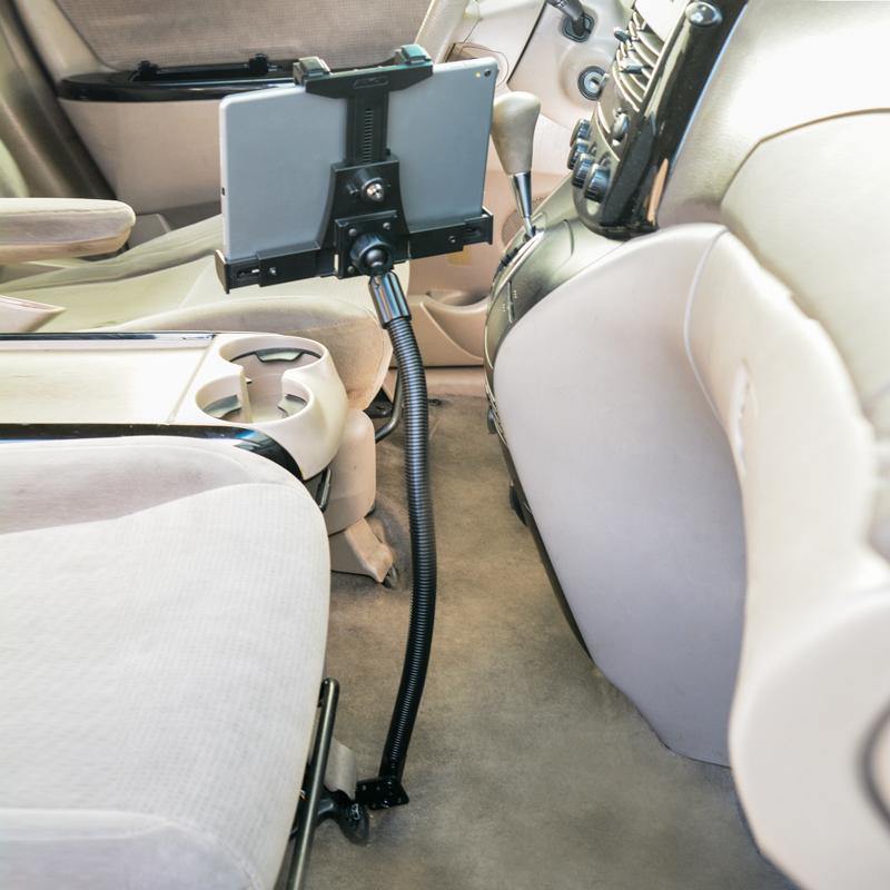 Arkon TAB588L22AL Heavy-Duty Plastic Locking Tablet Seat Rail or Floor Mount for iPad and Samsung Tablets (sku 56046) - BuyBits Ltd UK