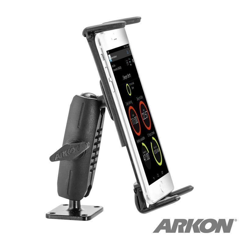 Arkon RM6AMPS2T-MET Arkon Slim-Grip Ultra Robust Tablet or Phone Mount with Metal AMPS Base Retail Black (sku 55955) - BuyBits Ltd UK