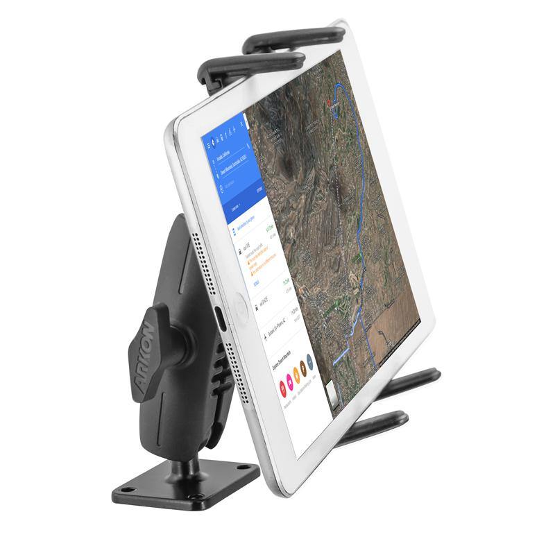 Arkon RM6AMPS2T-MET Arkon Slim-Grip Ultra Robust Tablet or Phone Mount with Metal AMPS Base Retail Black (sku 55955) - BuyBits Ltd UK
