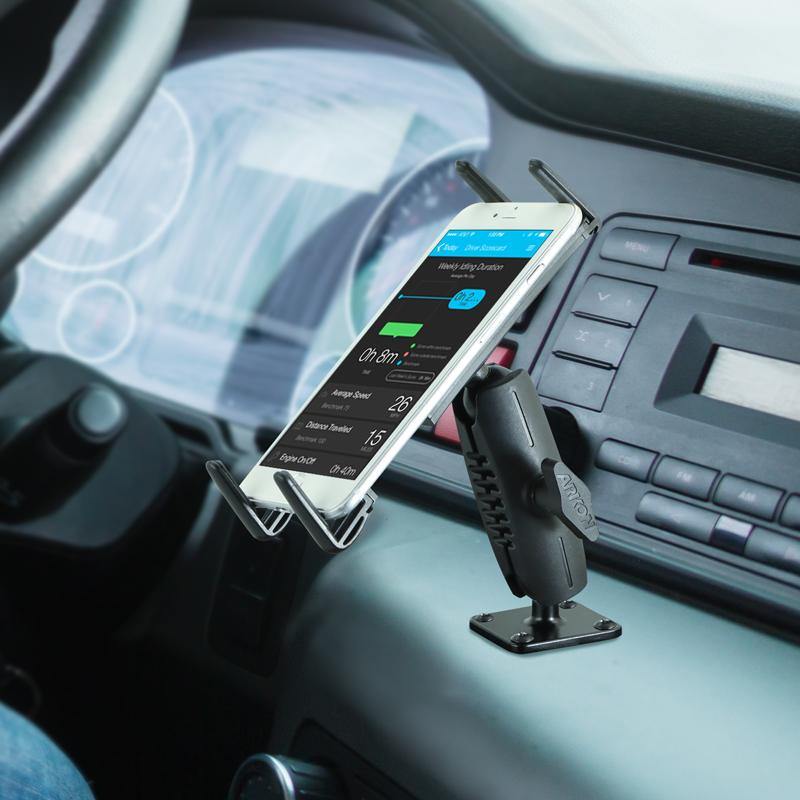 Arkon RM6AMPS2T-MET Arkon Slim-Grip Ultra Robust Tablet or Phone Mount with Metal AMPS Base Retail Black (sku 55955) - BuyBits Ltd UK