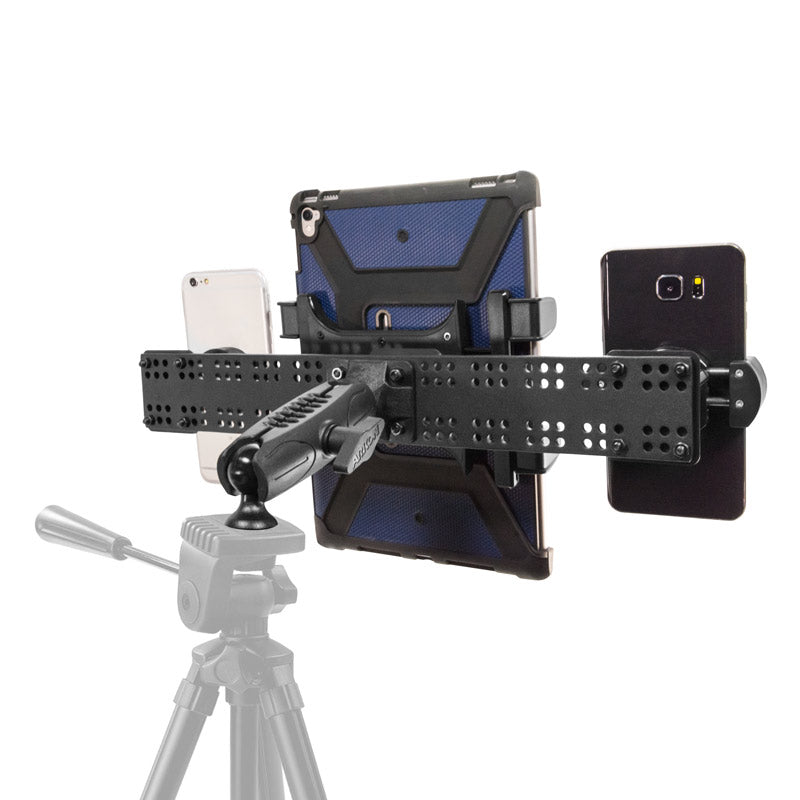 Arkon TWBTRI02 TW Broadcaster TriStreamer Tripod Adapter for Tablet and Dual Phone Live Streaming Video (sku 41268)