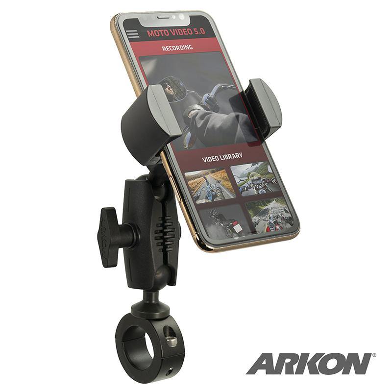 Arkon XLMC25MM RoadVise XL 25mm Robust Aluminum Motorcycle Handlebar Phone and Midsize Tablet Mount (sku 56023) - BuyBits Ltd UK