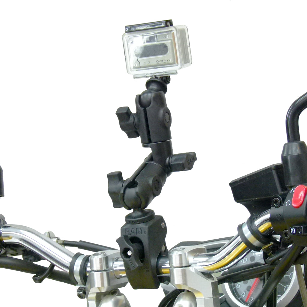 Tough-Claw Handlebar Mount with Double Socket Swivel Arm for GoPro Hero Camera (sku 30617)