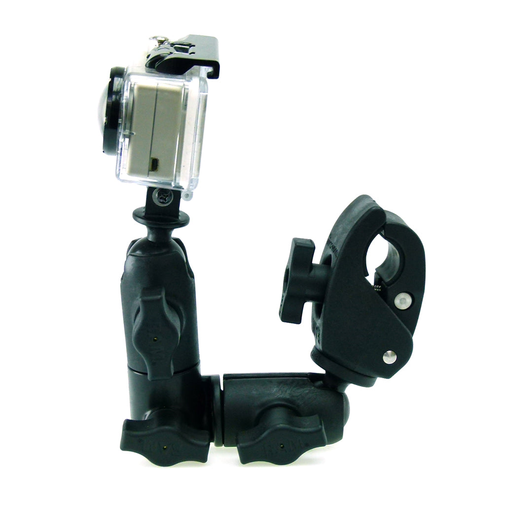 Tough-Claw Handlebar Mount with Double Socket Swivel Arm for GoPro Hero Camera (sku 30617)