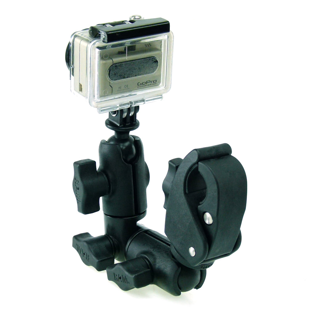 Tough-Claw Handlebar Mount with Double Socket Swivel Arm for GoPro Hero Camera (sku 30617)