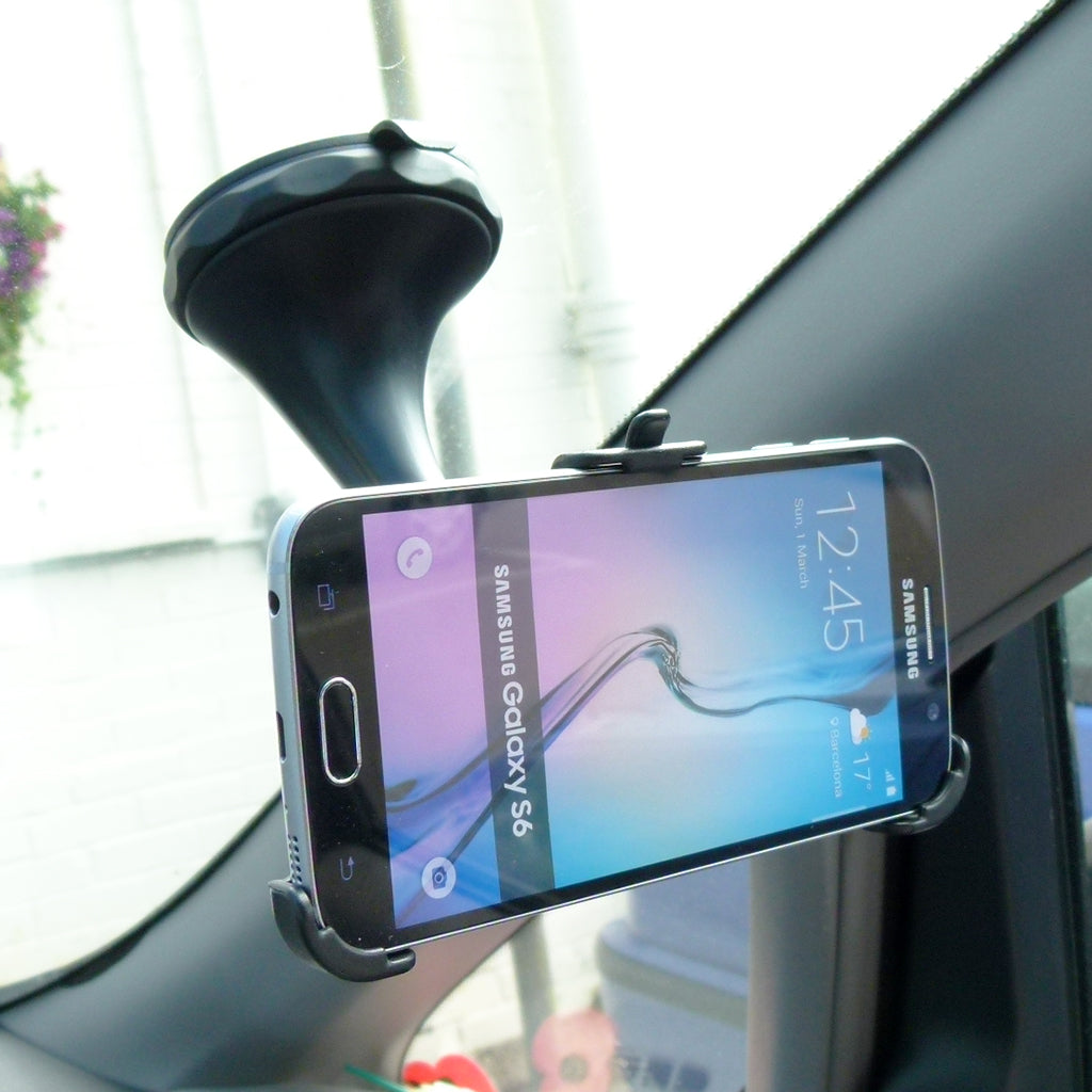 Twist and Lock Window Mount with Dedicated Cradle for Samsung Galaxy S6 (sku 31605)