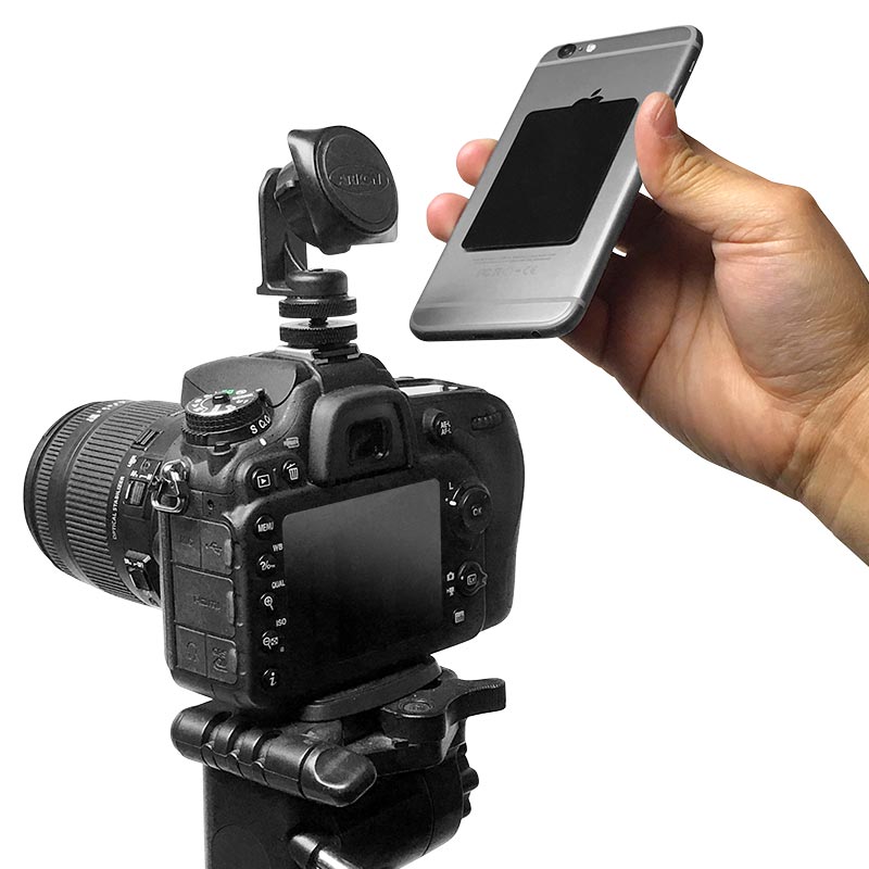 ARKON TW Broadcaster Camera Hot Shoe Magnetic Phone Mount for iPhone 6S, 6 Plus, 6S, 6, 5S, 5, Galaxy Note 5, 4 MAGHOTSHOE (sku 34436)
