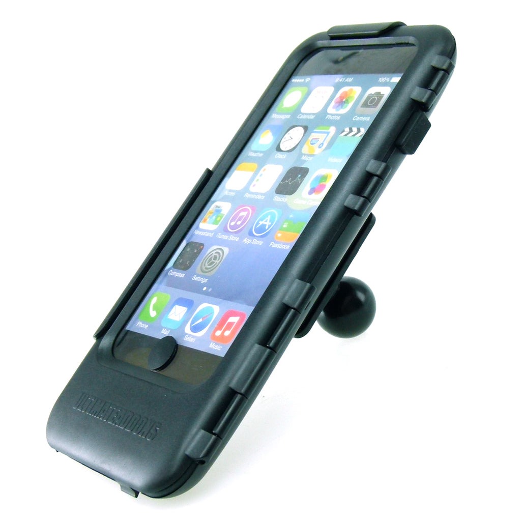 Waterproof Tough Case with Heavy Duty 1" Ball Adapter &amp; Power Adapter for iPhone 6 PLUS (sku 31503)