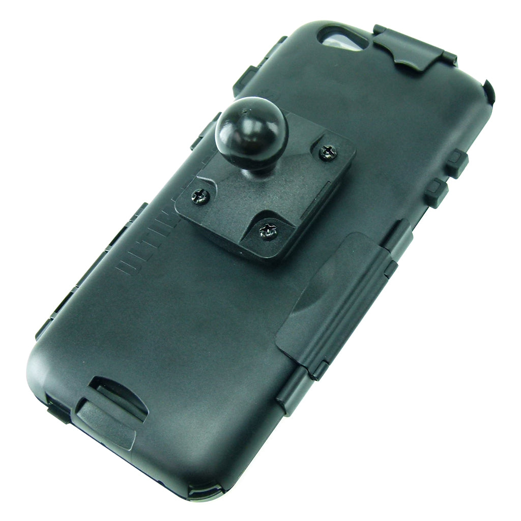 IPX5 Waterproof Anti Shock Tough Case for iPhone 6 Plus (5.5") &amp; Heavy Duty 1" Ball Adapter fits RAM Motorcycle Mounts (sku 30795)