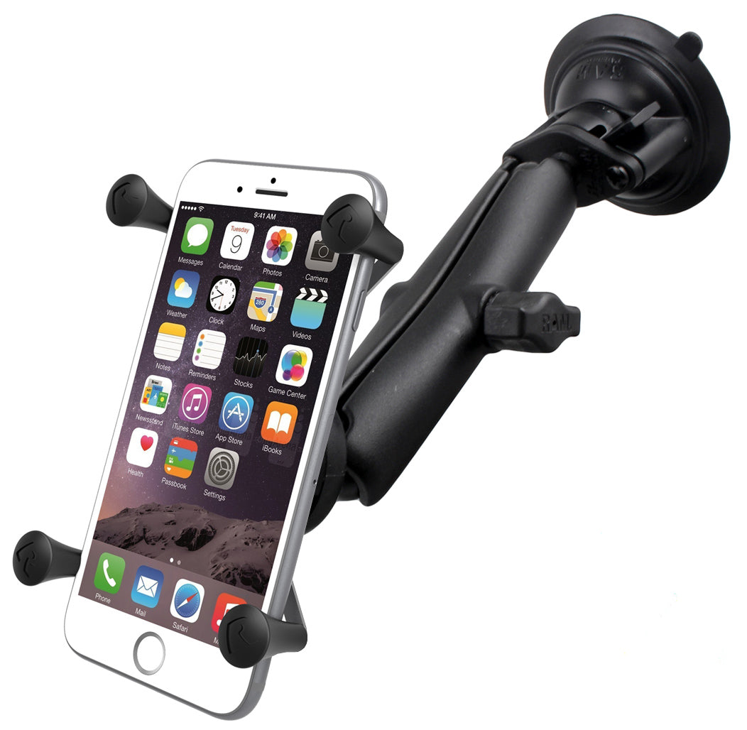 RAM-B-166-C-UN10 Long Twist &amp; Lock Suction Mount &amp; X-Grip® for iPhone 7 Plus (sku 35562)