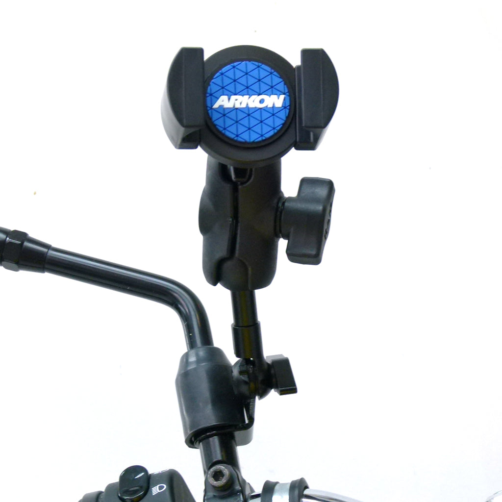M8 - M10 Motorcycle Bolt Hole Mount &amp; RoadVise Universal SmartPhone Holder (sku 31726)