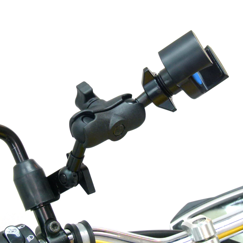 M8 - M10 Motorcycle Bolt Hole Mount &amp; RoadVise Universal SmartPhone Holder (sku 31726)