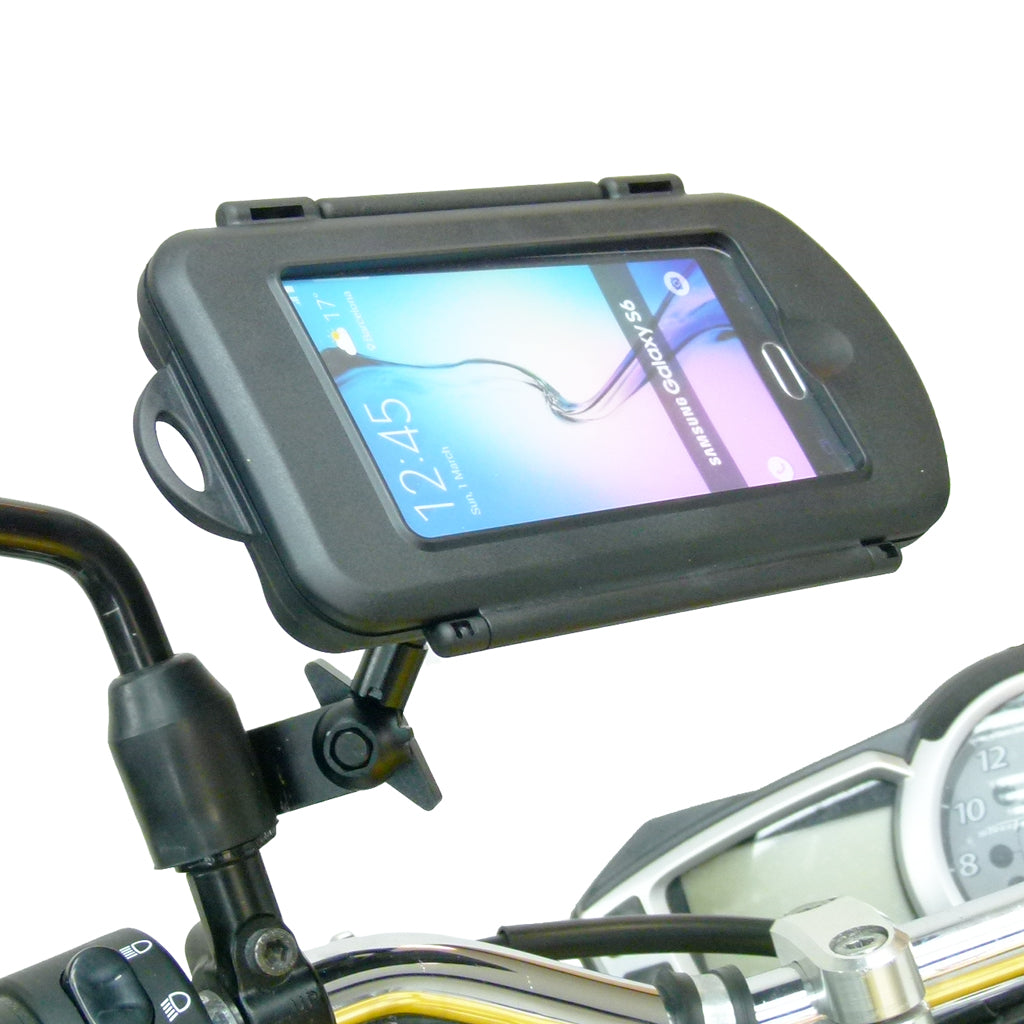 Waterproof M8 - M10 Motorcycle Mirror Mount for Samsung Galaxy S6 (sku 31316)