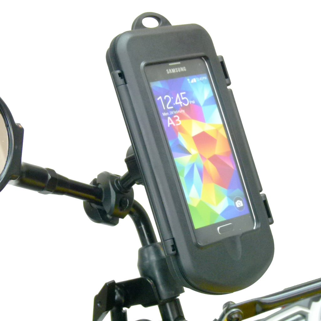 Motorcycle Scooter Mirror Mount &amp; Waterproof Case for Samsung Galaxy A3 (sku 30384)