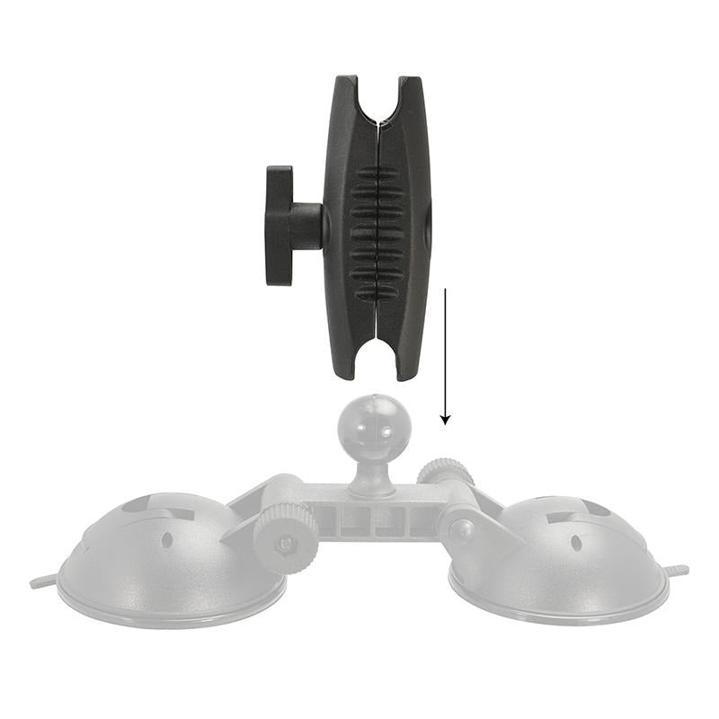 Arkon SPRM2X80B Double 80mm Windshield Suction Pedestal with 25mm Ball - BULK (sku 50225) - BuyBits Ltd UK