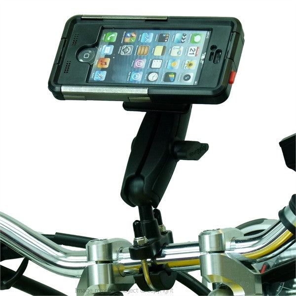 TiGRA ArmorGuard Case &amp; Extended U Bolt Motorcycle Bike Handlebar Mount for iPhone 5S (sku 20260)