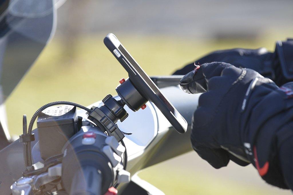 Scooter - Moped Collar Mounting Bracket &amp; TiGRA Fitclic NEO Case for iPhone 11 (sku 51372) - BuyBits Ltd UK